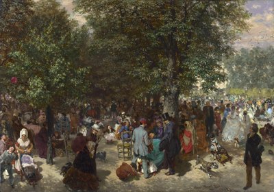 Tarde en los jardines de las Tullerías de Adolph Menzel